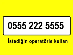 Çok özel bir telefon numarası 0555 xxx 5555 Dilediğiniz operatörle kullanabilirsiniz.