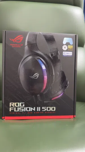 اسوز روغ Asus rog Fusion II 500 HD sound السماعة غنية عن التعريف من شوكة اسوز وتدعم الذكاء الصناعي