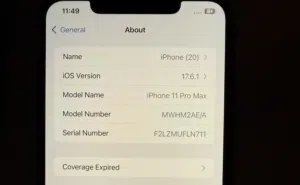 Used Apple iPhone 11 Pro Max 256GB in Black with Box and Charger
