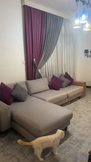 كورنر + كراسي + بردة و كوشات  مستعمل للبيع