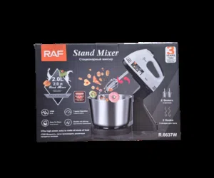 خلاط و عجانة من راف خفق البيض والكريمة والعصائر.  عجن العجائن الخفيفة مثل عجينة الكيك أو البيتزا.