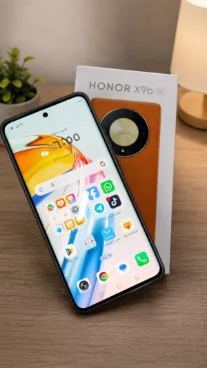 هونر X9B, ذاكرته 256 والرام 12، ملحقاته كارتونه وشاحنه،