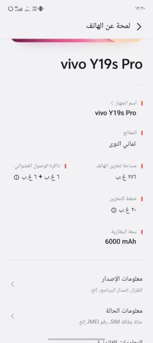 Vivo Y19 256 GB in Zarqa