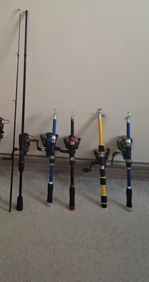 سنانير صيد سمك تلسكوب وقطعتين 1.8m