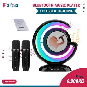 YS110 Wireless Bluetooth Speaker Karaoke Sound Home Theater Dual Microphone Mini Music Box TF/USB/Va