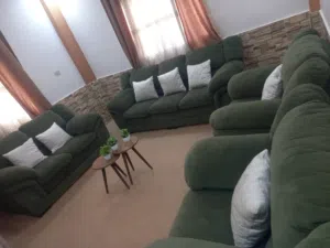 طقم كنب دب  7 مقاعد  امركي اصلي خشب سويد  سفنج دانلب + طبقت بلستر الطقم هولا كامل ولا  نقره استعمال