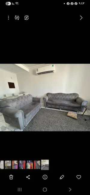 كنب تركي بحالة ممتازة قطعتين