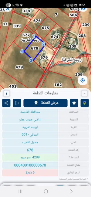 Farm Land for Sale in Amman Areinba Al Gharbiyah