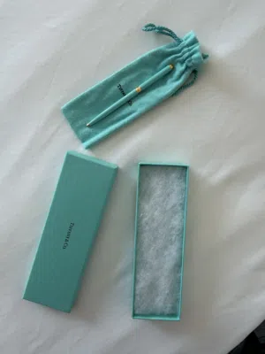 Brand New Tiffany & Co. Blue Ballpoint Pen with Box & Pouch