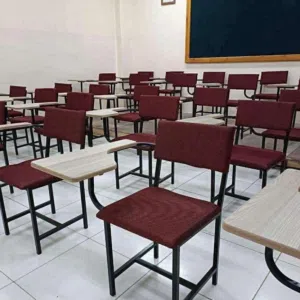 كرسي محاضرات تفصيل خشب حديد منجد فخم تقيل مع تكاية 22 دينار