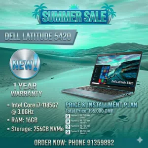 Dell Latitude 5420 Core i7-1185G7 @ 3.0GHz,16GB RAM,256GB NVMe SSD.