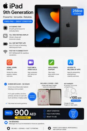 Apple iPad 9 256 GB in Sharjah
