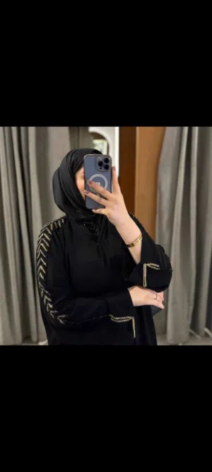 الله يبارك عبايه حرير سعودي خدمة يدويه