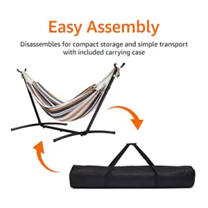 ارجوحه محمولة للحديقة الخارجيه سرير معلق تخييم ارجوحه مخططة هاموك Portable Hammock Outdoor Garden Ha
