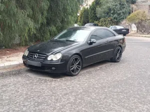 مرسيدس clk200 كوبيه لون اسود 2007 فل كامل فحص كامل ((( للبدل )))
