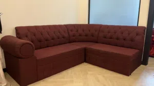 L shape sofa - 3 piece set (Maroon colour)