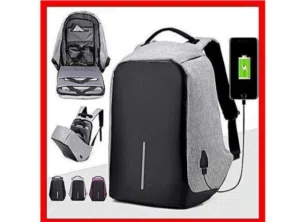 حقيبة ظهر للكمبيوتر المحمول مضادة للسرقة للنساء مع شاحن USBمدمج