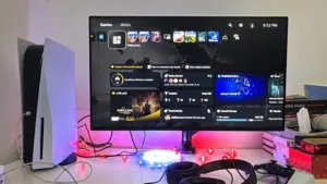شاشة LG مستخدمة شهرين مع ستاند 120hz
