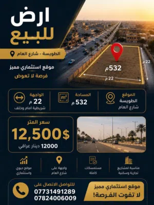 قطعة ارض تجارية او سكنية
