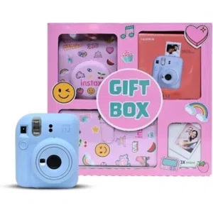 Fujifilm Instax Mini 12 Gift Box Album -Blue  كاميرا فورية مع فلم و البوم صور و حقيبة
