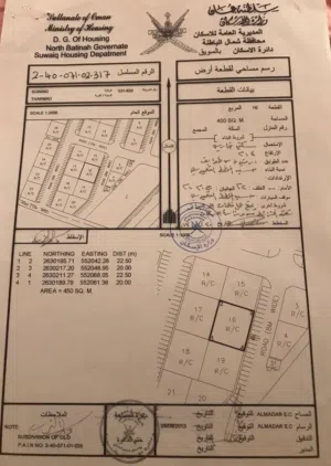 Commercial Land for Sale in Al Batinah Suwaiq