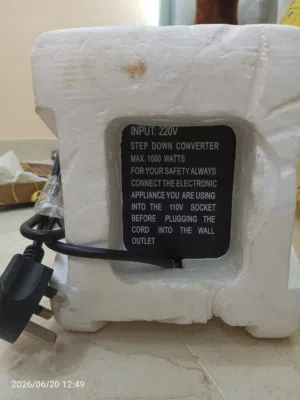This is a 1000-watt heavy-duty step-down voltage converter designed for continuous use.