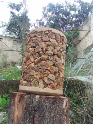 قوار إسمنت ملبّس كوارتز – حجم دائري كبير