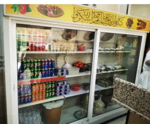 ثلاجات مطعم بابين مقاس240سم ثلاجه 5صحون ماكينة بروستد 1فاز تؤخذ 40قطعه