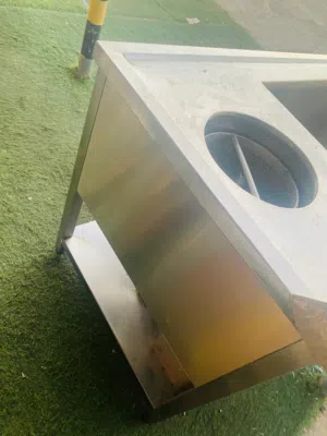 مغسلة ستانلس ستيل مع نشافة