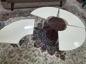 طبلات تقديم خشبية