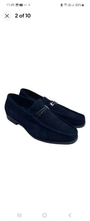 Stacy Adams Navy Blue Leather Suede