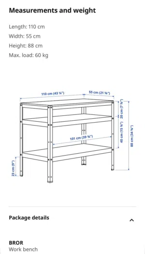 Workbench - طاولة عمل وتخزين