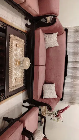 للبيع كنب خشب سويد 4سم داخلي وخارجي زان كامل سفنج ضغط عالي مكفول