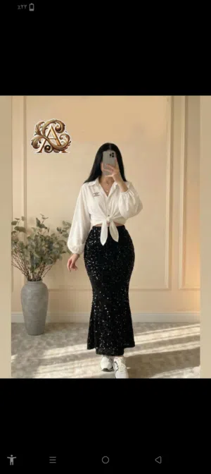 *تــرنــد الطقوم وصل جــديــد* *طقم قطعتين فخمممم جددداً شميز بقصه احترافيه