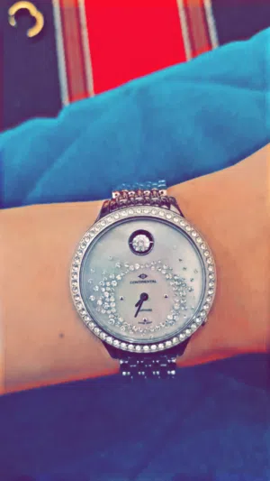 Women's wristwatch Continental 24251-LT101501 with mother-of-pearl dial and crystals