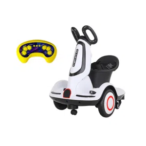 سكوتر كهربائي ذكي للأطفال مع ريموت وموسيقى وإضاءة LED وحزام أمان