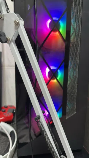 gaming PC with everything keyboard mouse headphones mic computer