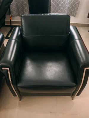 2 black sofa