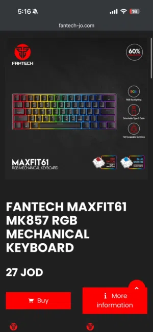 Fantech maxfit 61 سعر حرق