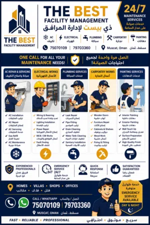 AC Repair & Servicing  Electrical Works  Plumbing Services  Carpentry & Small Repairs