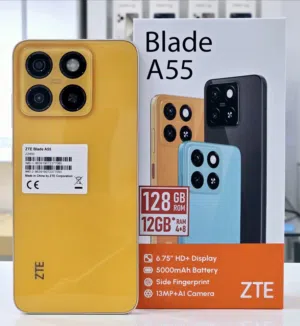 هاتف من شركة ZTE موديل بليد A55 مساحة 128 جيبي والرام 8 جيبي رام العرض العيد الوطني
