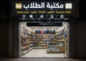 مكتبة قرطاسية مطلوب شريك ممول