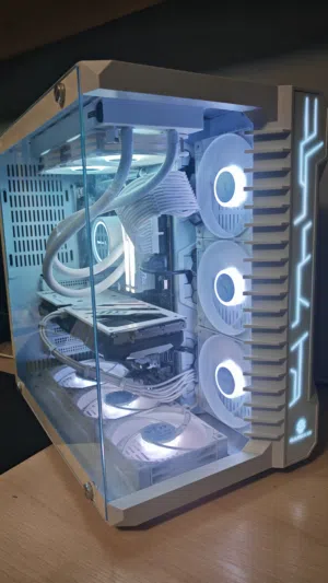 gaming computer and monitor