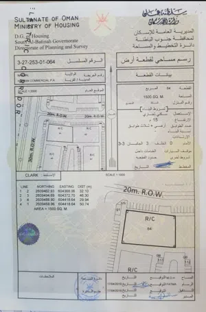 Commercial Land for Sale in Al Batinah Nakhl