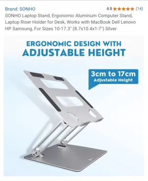 SONHO LAPTOP TABLET STAND compatible with every device