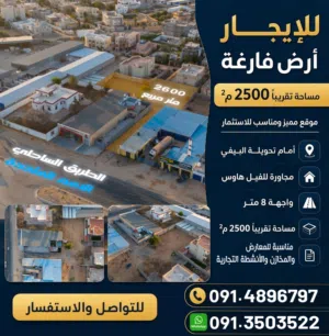 أرض تجارية جاهزة للاستثمار على الطريق الساحلي البيفي
