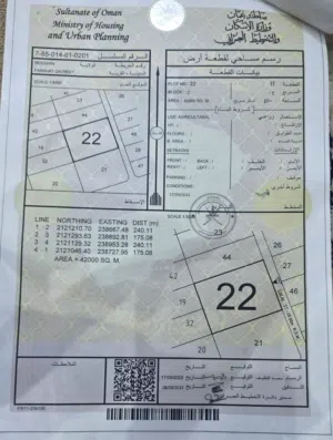 للبيع أرض زراعي في مقشن المساحه 42000 سعر 49000 الف صافي المالك فرصه