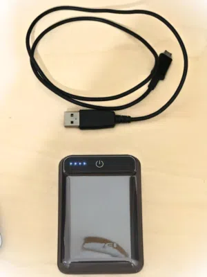 Charging power bank with a wire, rarely used