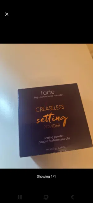 AED 90 Tarte Creaseless Setting Powder (unused boxed) lavender بودرة  مثبتة جديدة