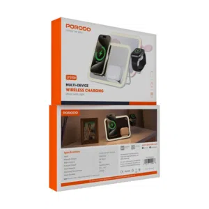 PORODO MULTI DEVICE WIRELESS CHARGING MIRROR WITH LIGHT PD-LFST108-PK